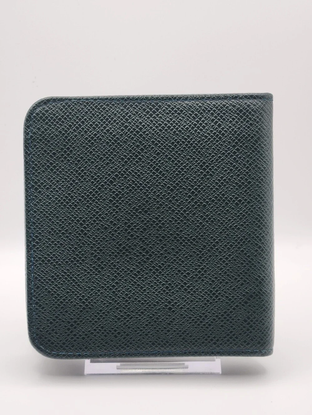 Louis Vuitton Compact Zip-around Bifold Wallet In Taiga Leather With Dustbag